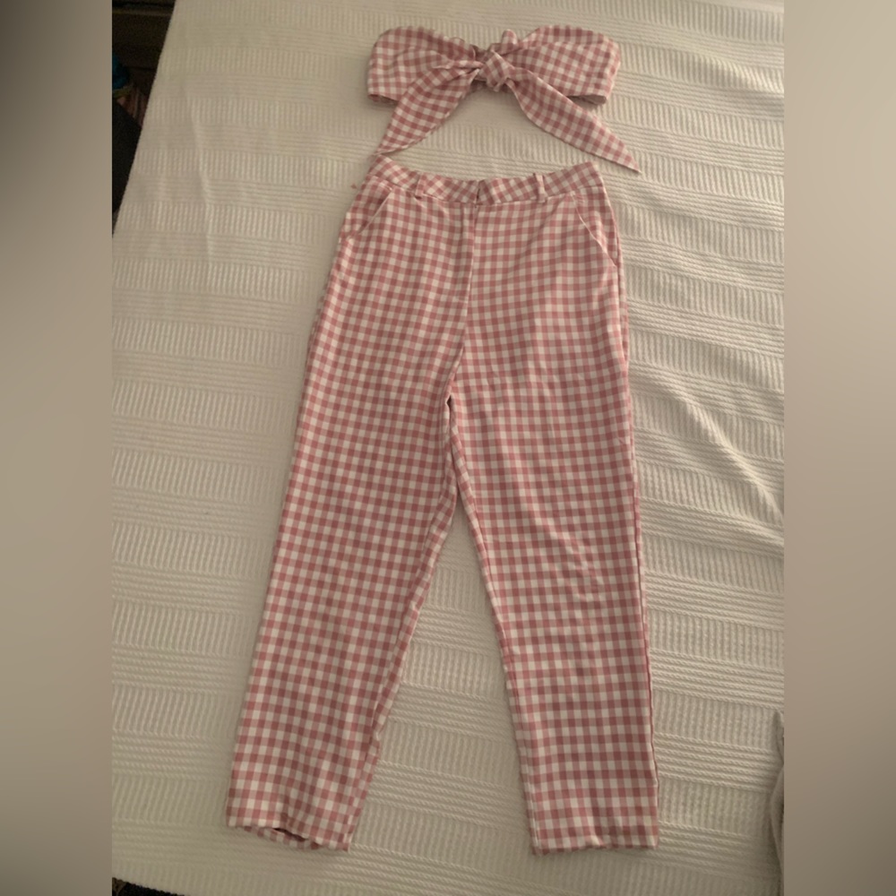 Hello Molly/ sweet pot pink gingham set
